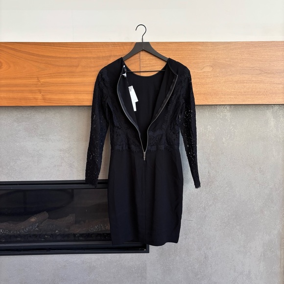NWT DIANE VON FURSTENBERG Lace India Dress In Black, Size 4 - Picture 12 of 14